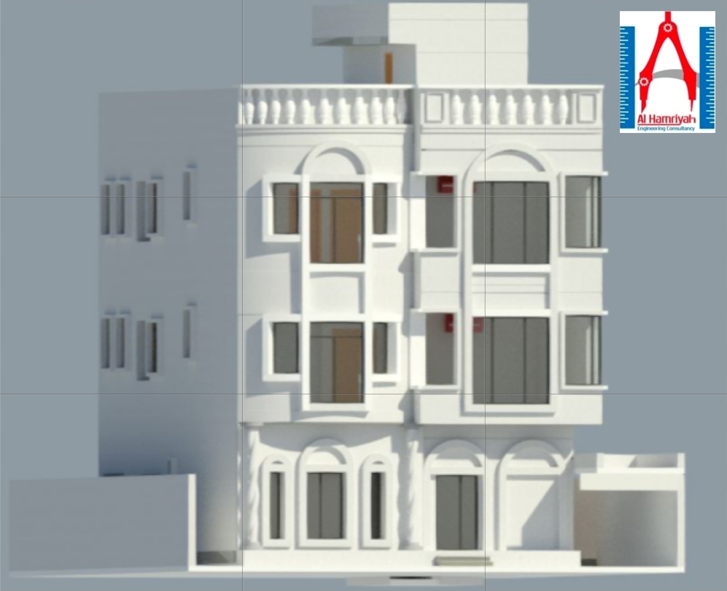 Classic residential building 3D BIM model – Al Hamriyah Engineering Consultancy